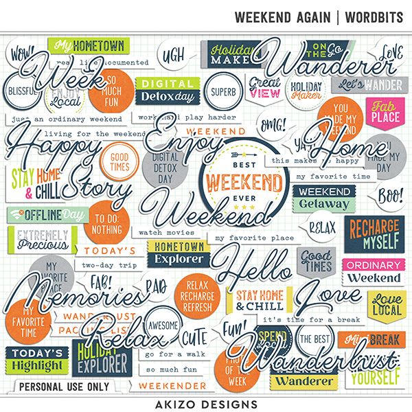 $1 Sale - Weekend Again | Wordbits - Photo Addict 04 | Templates