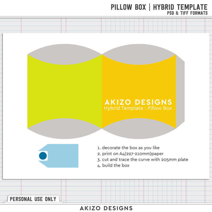 Hybrid Template | Pillow Box