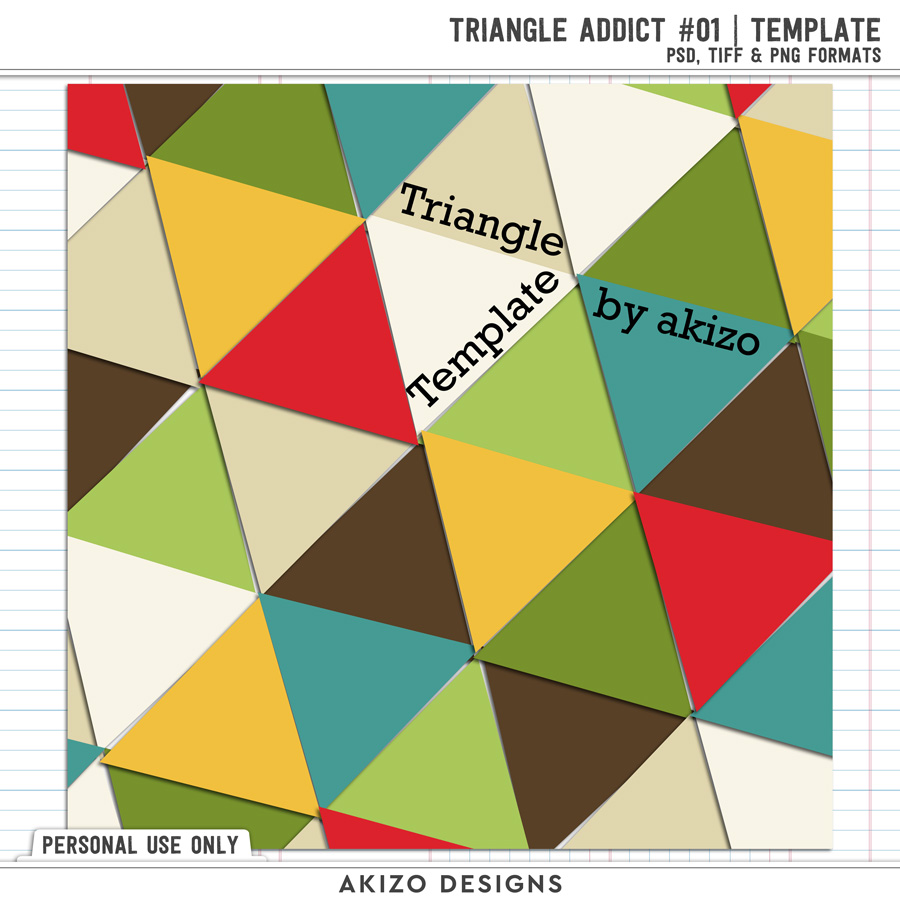 Freebie フリー素材 "Template - Triangle Addict 1"