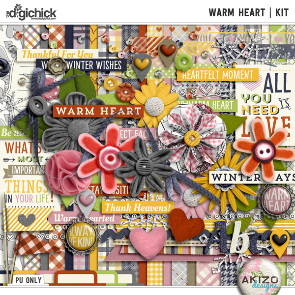 Warm Heart + Free with Purchase Quickpages AND Freebie