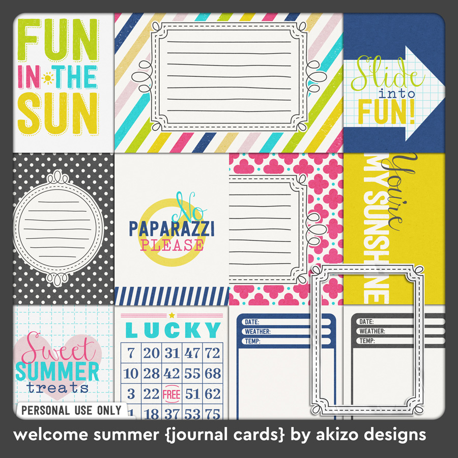 Welcome Summer Journal Cards
