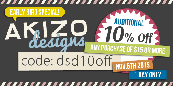 Akizo Designs Additional Coupon for DSD
