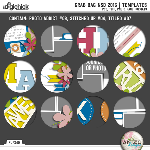 Grab Bag NSD 2016 | Templates by Akizo Designs