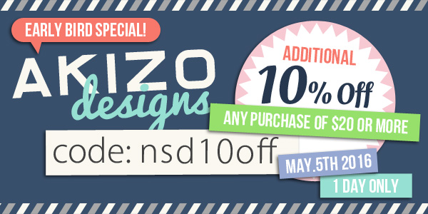 National Scrapbooking Day 2016 Coupon | Akizo Designs