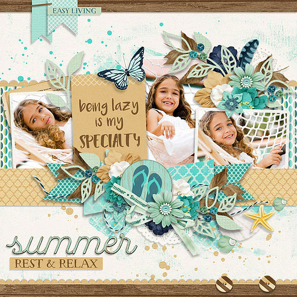 Layout Sample of Summer Leaves 01 | Templates