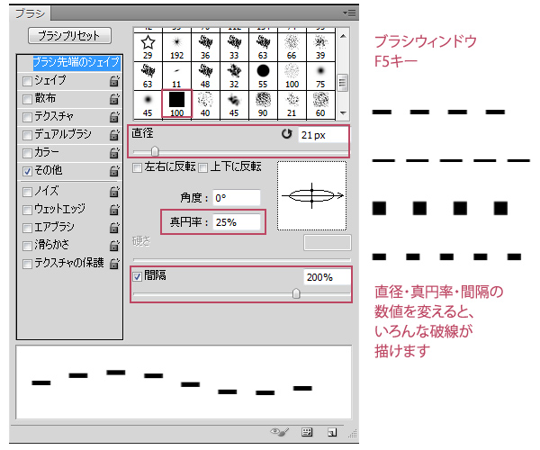 いろんな破線