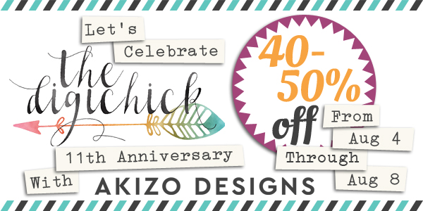 11th Anniversary Sale | Akizo Designs | Digital Scrapbooking