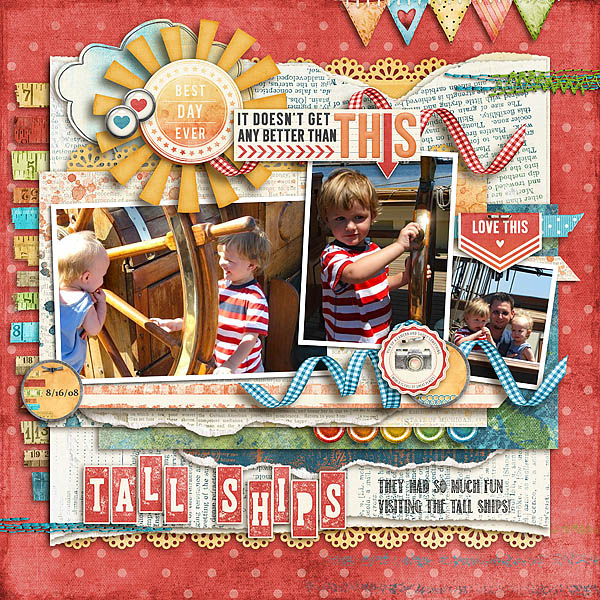 Layout Sample of Torn Paper Play 04 | Templates