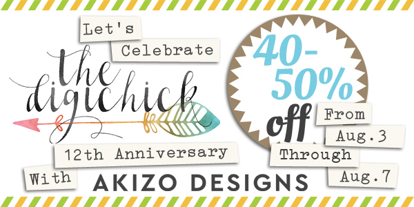 12th Anniversary Sale | Akizo Designs | Digital Scrapbooking