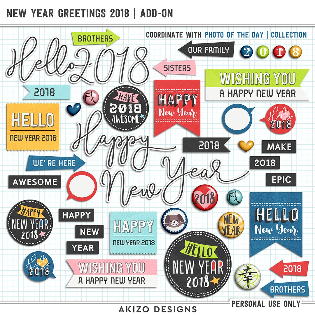 New Year Greetings 2018 Add-on