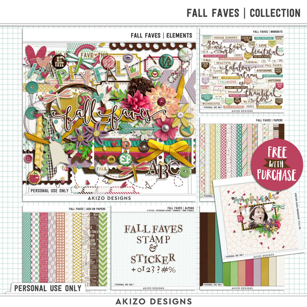 Fall Faves by Akizo Designs | Digital Scrapbooking Kit