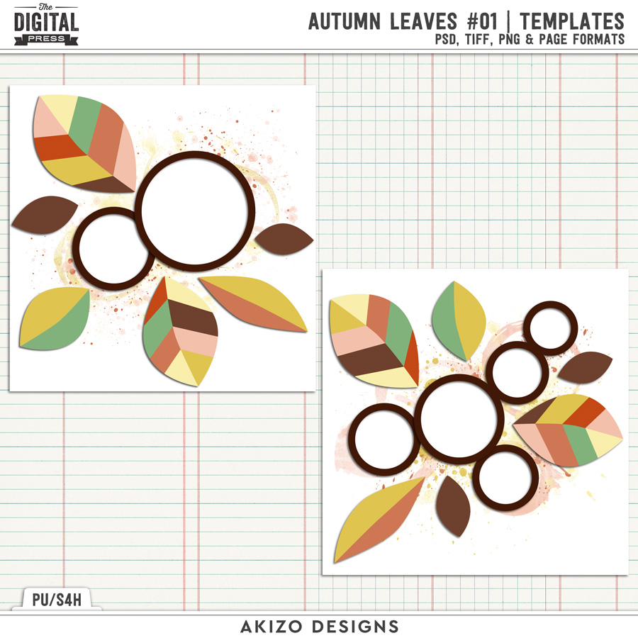Autumn Leaves 01 | Templates by Akizo Designs