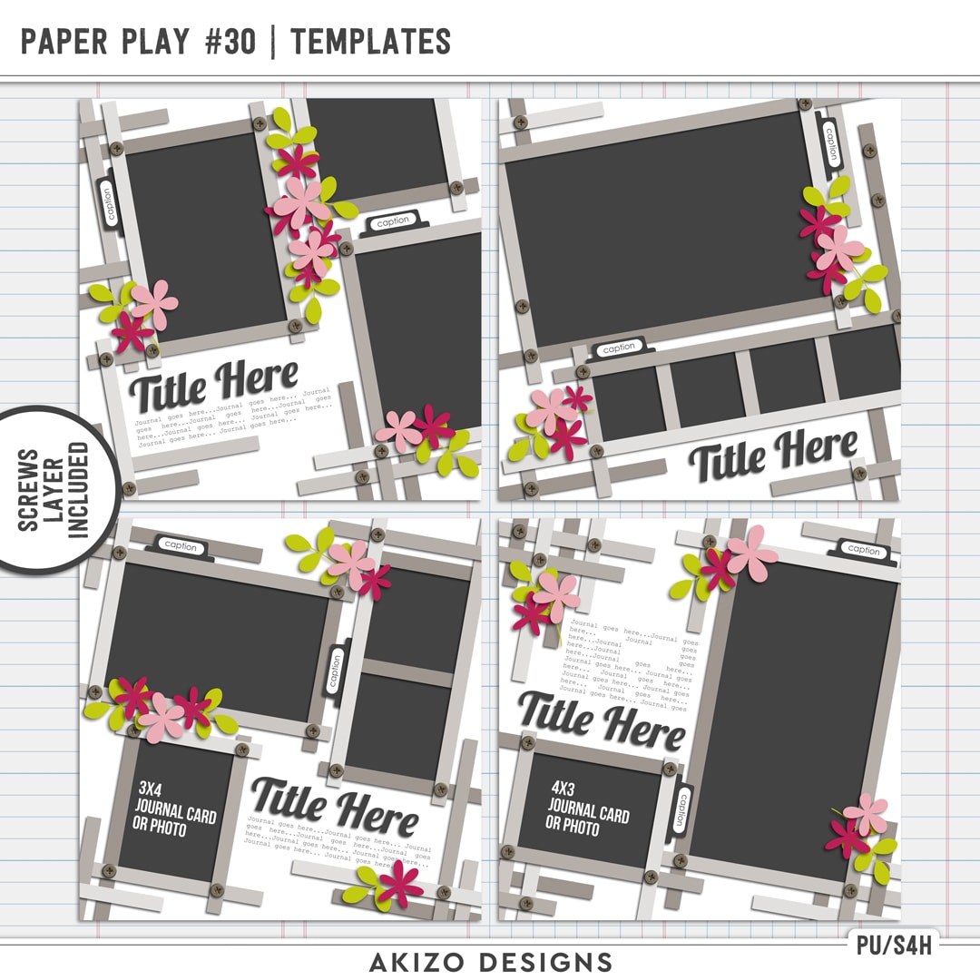 Paper Play 30 | Templates by Akizo Designs