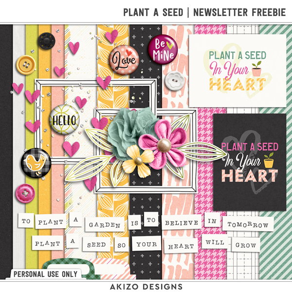 Plant A Seed | Newsletter Freeble by Akizo Designs
