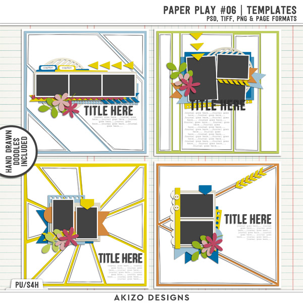 Paper Play 06 by Akizo Designs | Digital Scrapbooking Template