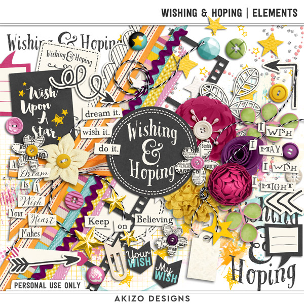 Wishing And Hoping | Elements by Akizo Designs | Digital Scrapbooking