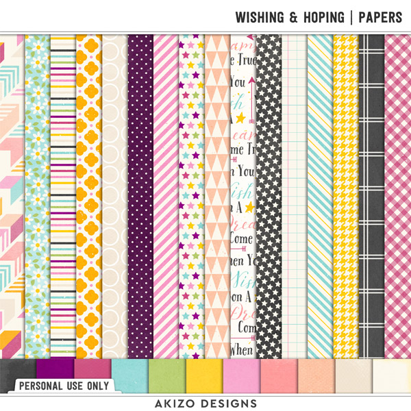 Wishing And Hoping | Papers by Akizo Designs | Digital Scrapbooking