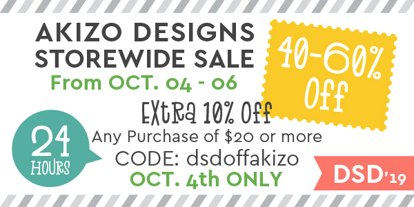 DSD 2019 Sale Extra 10% OFF | Akizo Designs | Digital Scrapbooking