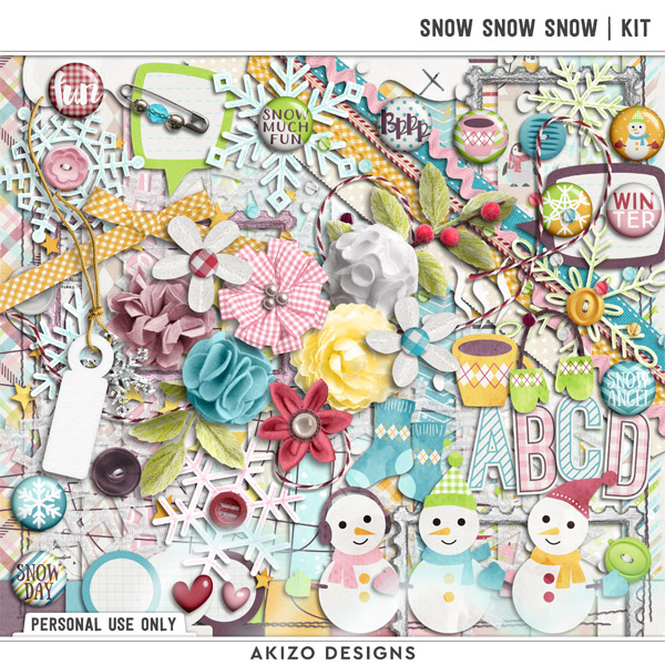 Snow Snow Snow | kit by Akizo Designs | Digital Scrapbooking