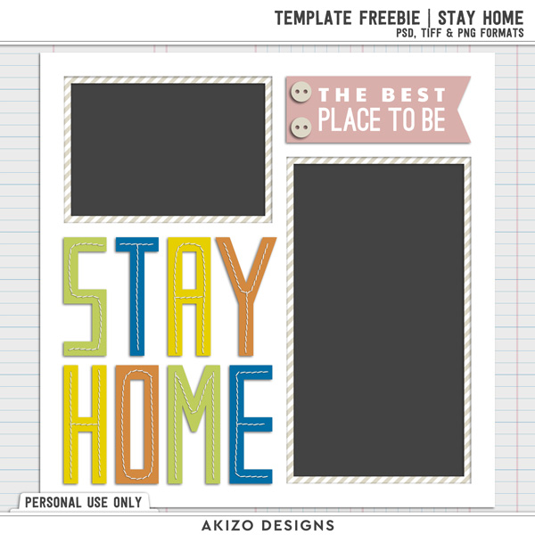 Template Freebie | Stay Home by Akizo Designs