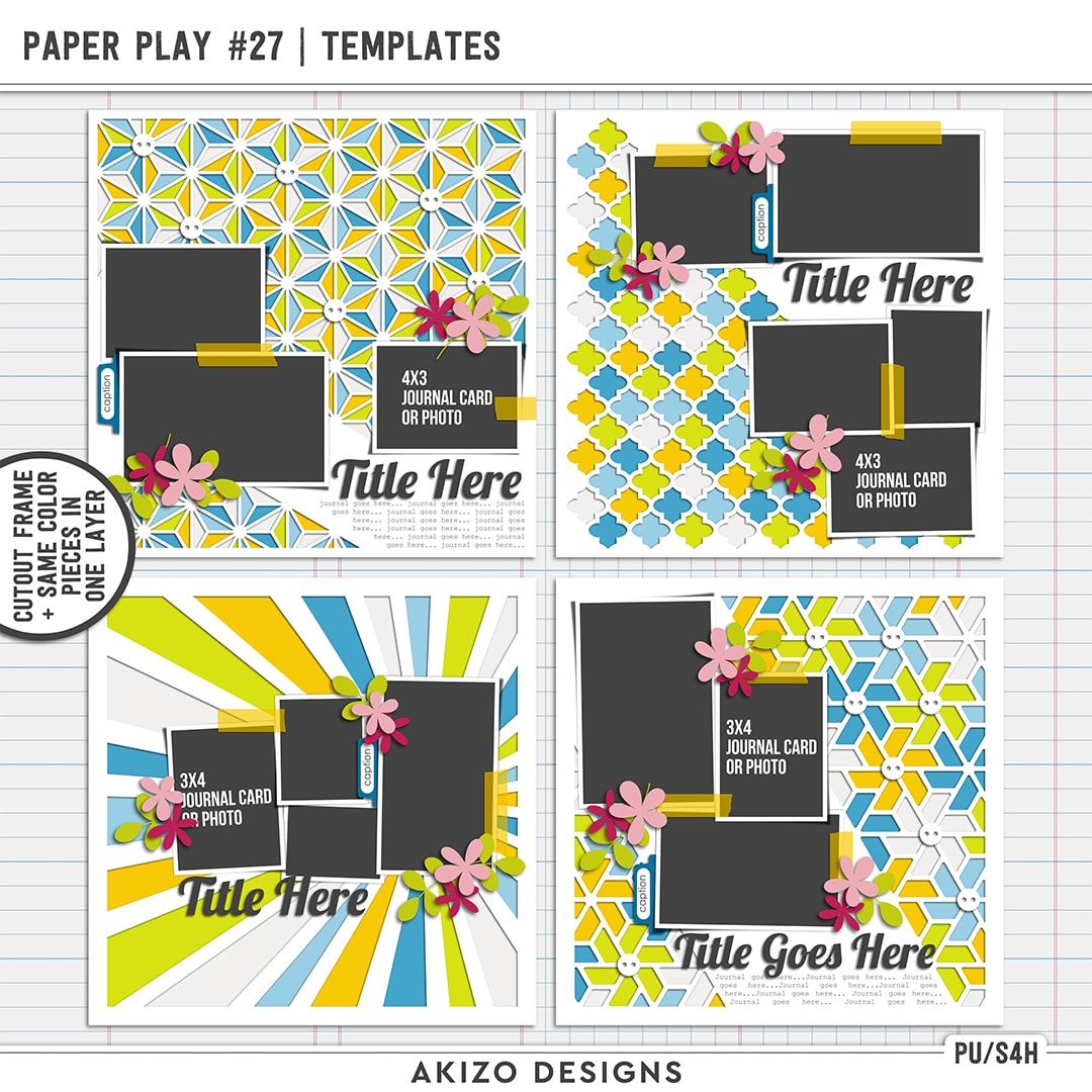Paper Play 27 | Templates by Akizo Designs