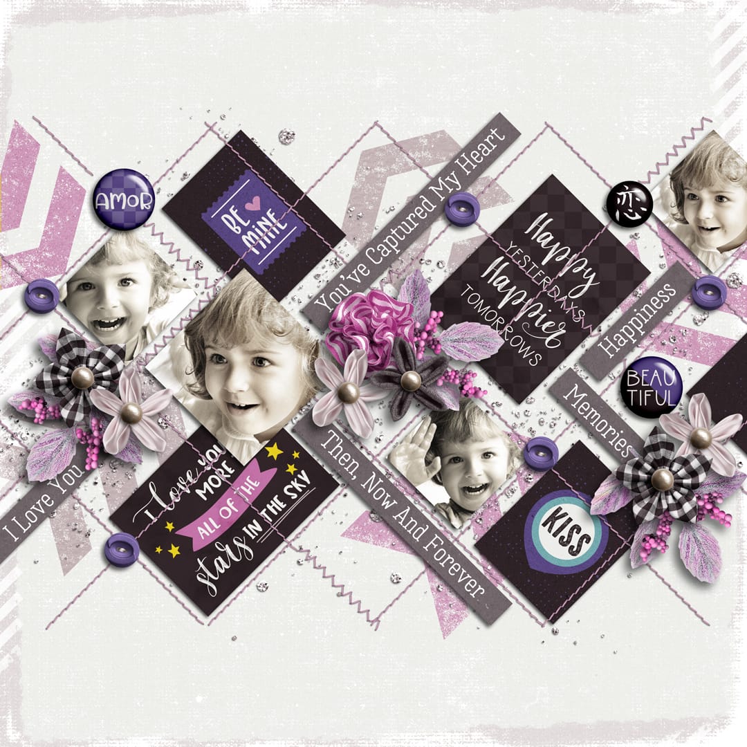 Layout Sample of Playing With Journal Cards 02 | Templates | Digital Scrapbooking