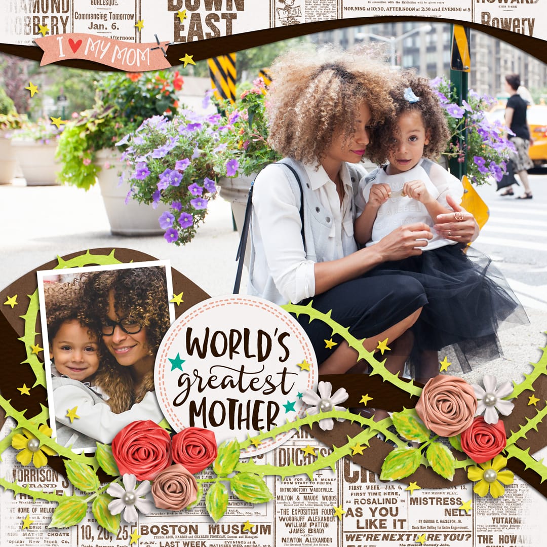 Layout Sample of Love My Mom | Wordbits