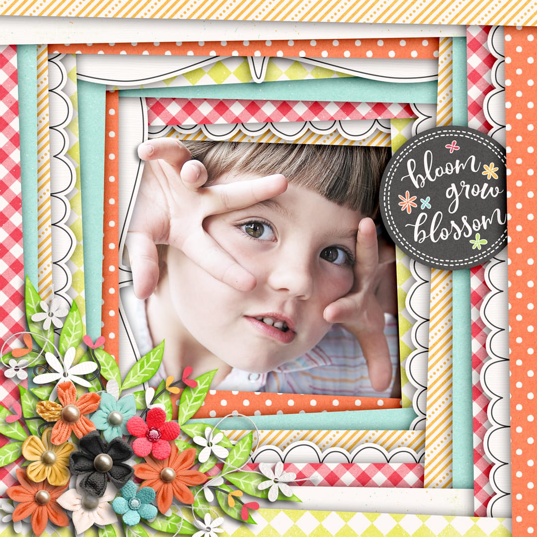 Layout Sample of Paper Play 02 | Templates | Digital Scrapbooking