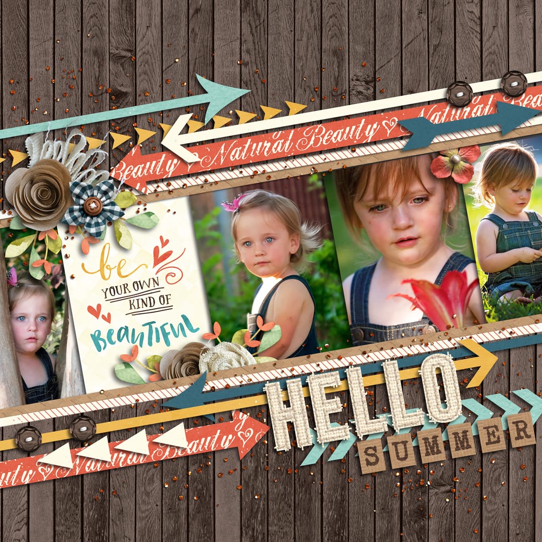 Layout Sample of Playing With Journal Cards 01 | Templates | Digital Scrapbooking