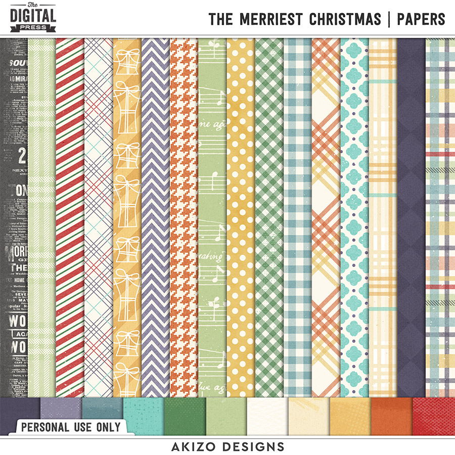 The Merriest Christmas | Papers by Akizo Designs | Digital Scrapbooking