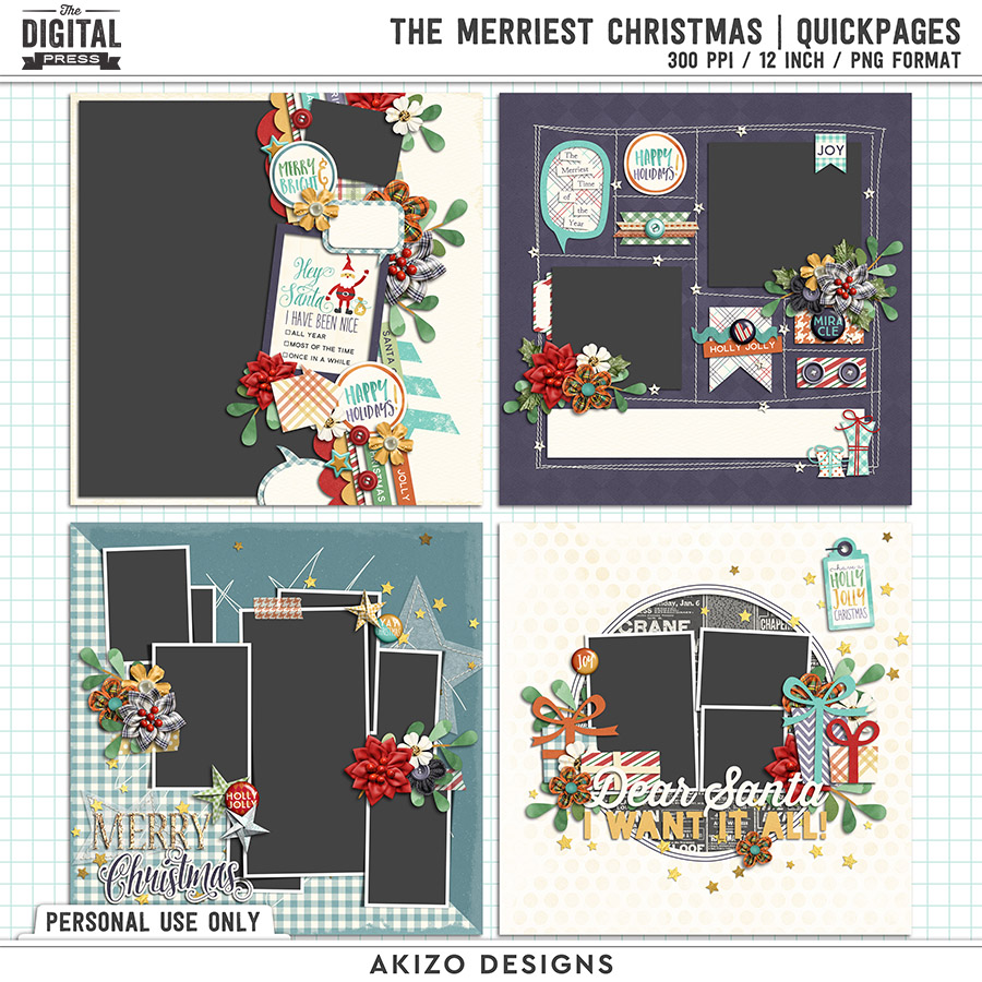 The Merriest Christmas | Quickpages by Akizo Designs