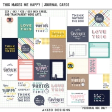 $1 Sale - This Makes Me Happy | Journal Cards - Title Arts - Stitched Up 04 | Templates