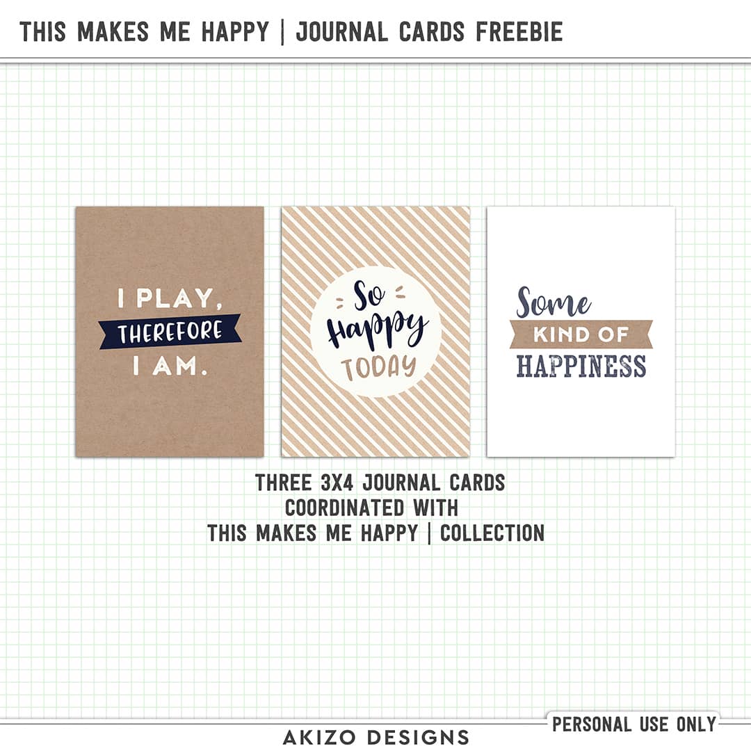 This Makes Me Happy Journal Cards Freebie