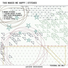 $1 Sale - This Makes Me Happy | Alphas - Stitches - Playing With Confetti 04 | Templates