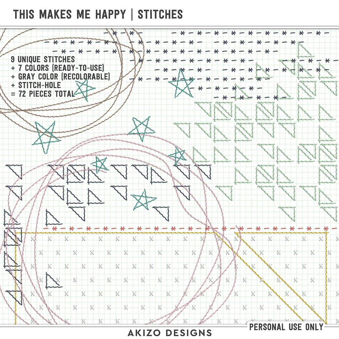 This Makes Me Happy | Stitches by Akizo Designs