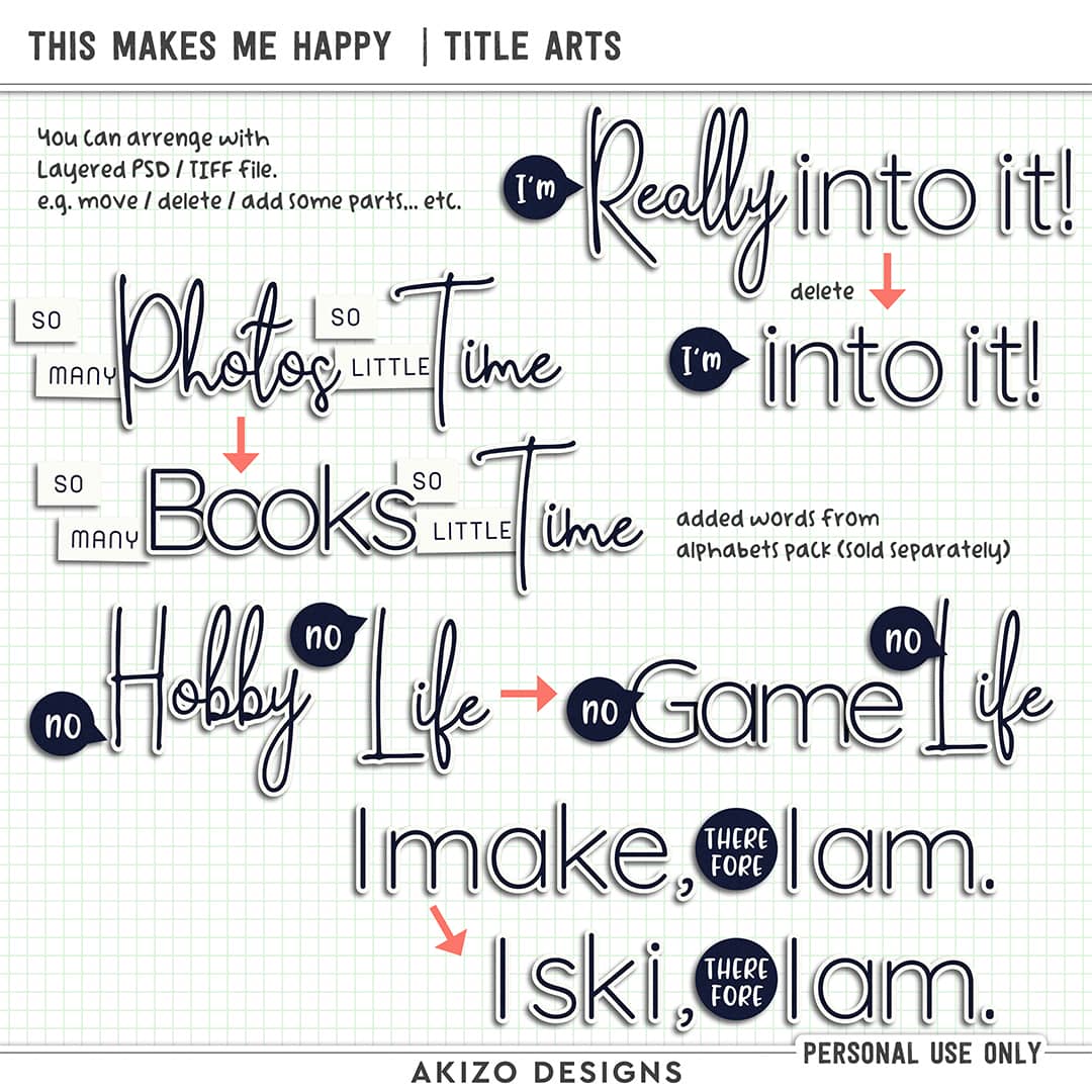 This Makes Me Happy | Title Arts by Akizo Designs