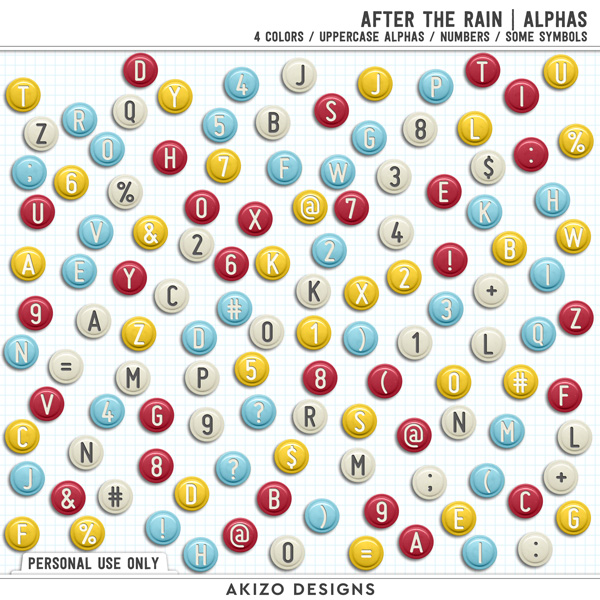 After The Rain | Alphas by Akizo Designs | Digital Scrapbooking 