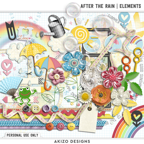 After The Rain | Elements by Akizo Designs | Digital Scrapbooking 