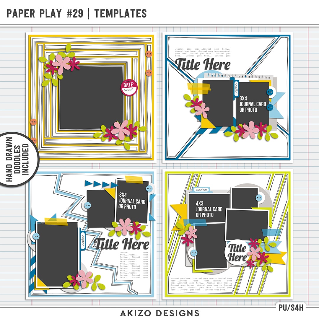 Paper Play 29 | Templates by Akizo Designs