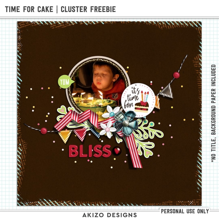 Time For Cake | Cluster Freebie