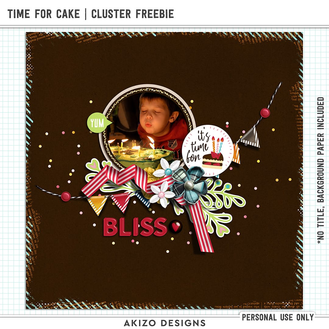 Time For Cake Cluster Freebie