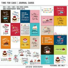 $1 Sale - Time For Cake | Journal Cards - Title Arts
