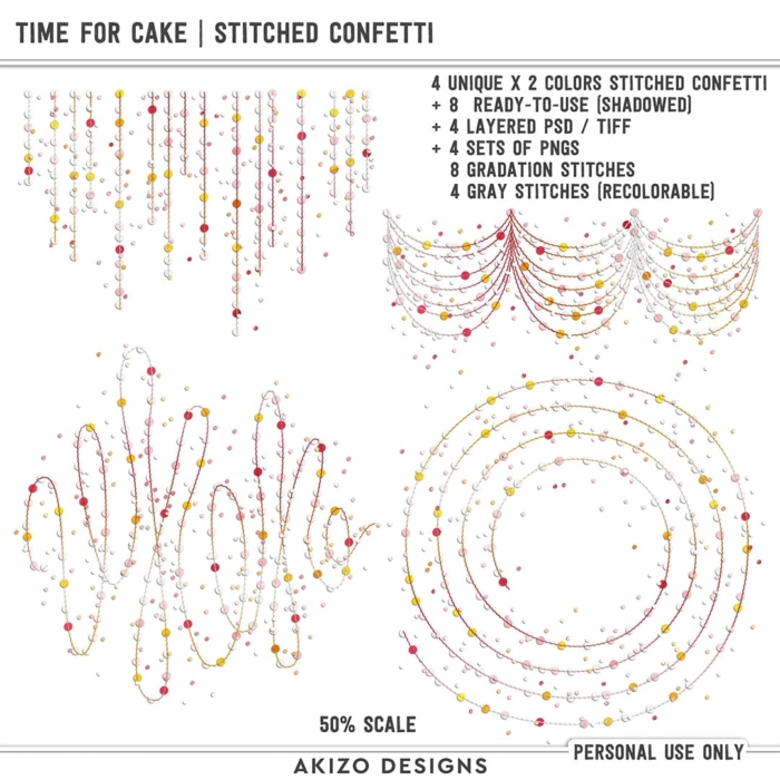 Time For Cake | Stitched Confetti