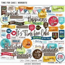 $1 Sale - Time For Cake | Wordbits - Quickpages