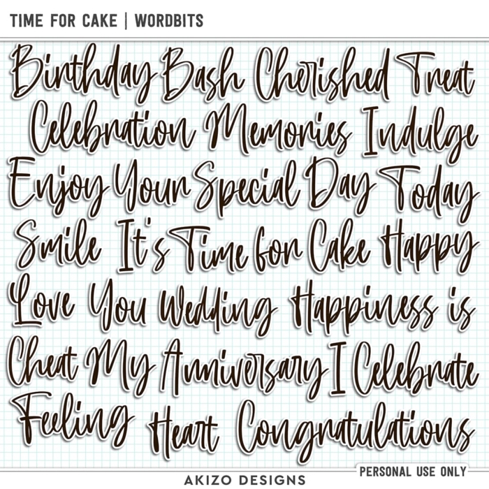 Time For Cake | Wordbits