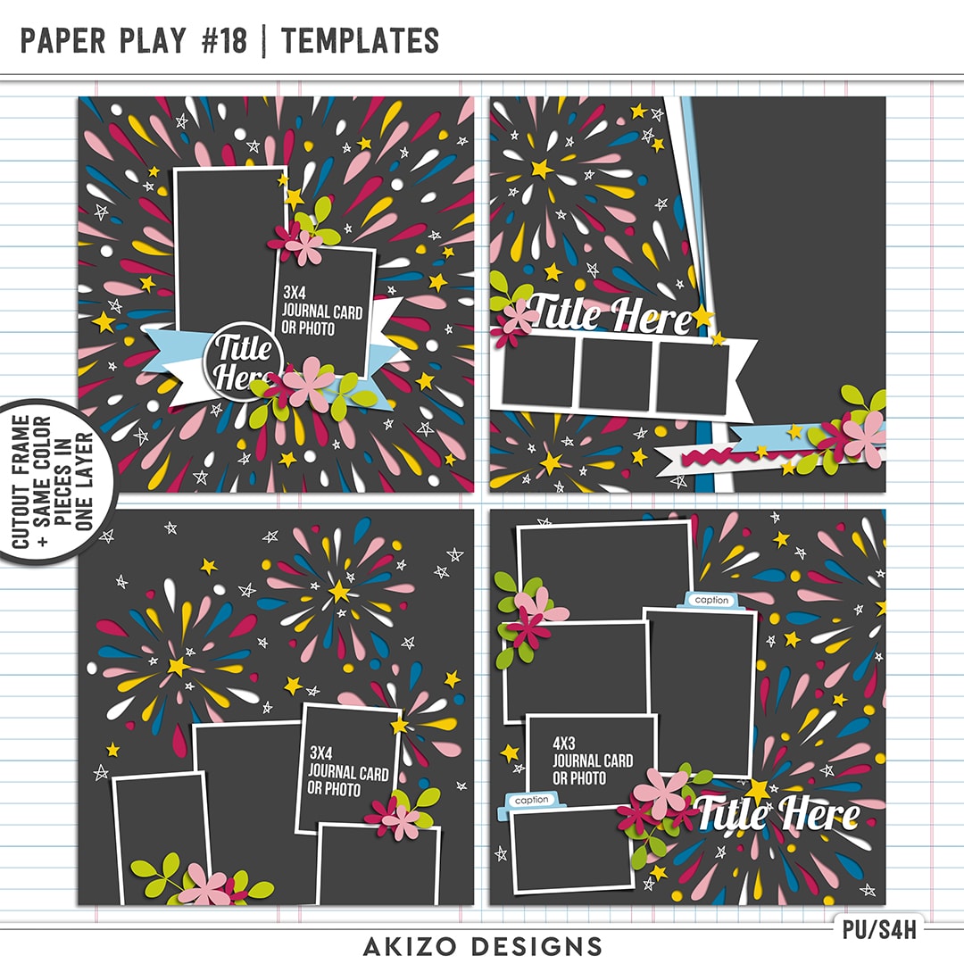 Paper Play 18 | Templates by Akizo Designs