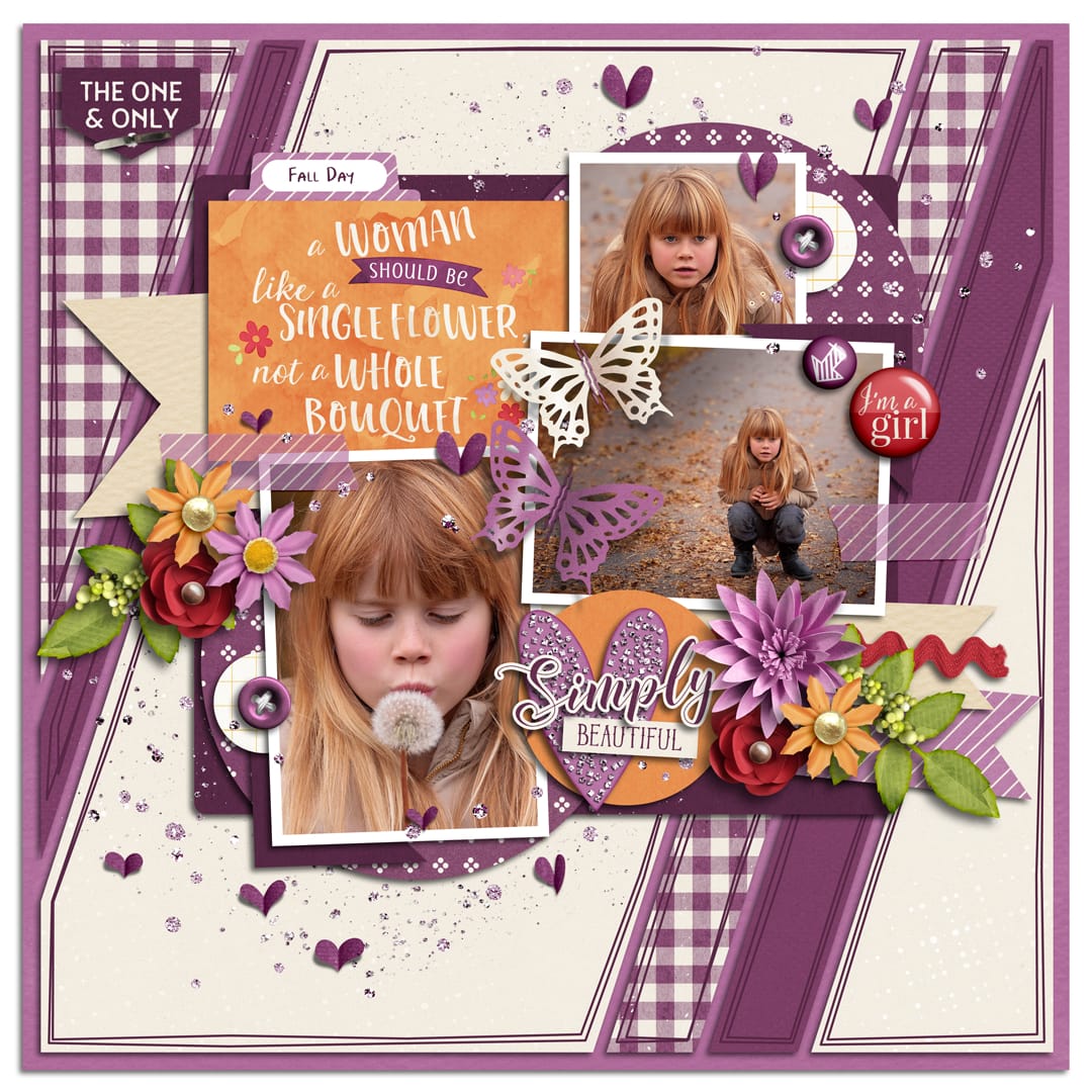 Layout Sample of Paper Play 29 | Templates + Dahlia | Collection