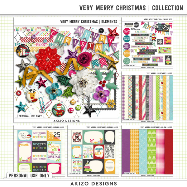 Very Merry Christmas | Collection by Akizo Designs