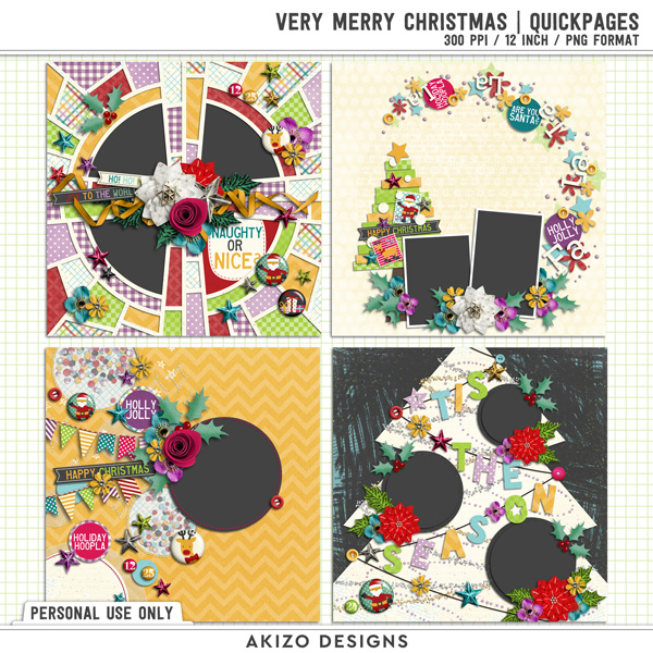 Very Merry Christmas | Quickpages by Akizo Designs