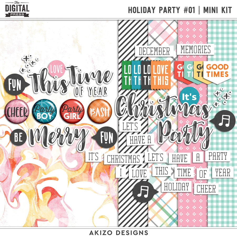 Holiday Party 01 | Mini Kit by Akizo Designs